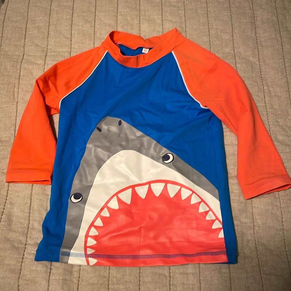 Mini Boden shark rash guard